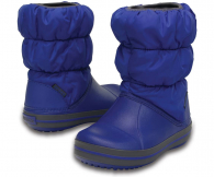 Детские зимние сапоги Crocs теплые ботинки 1159764242 (Синий, 33-34)