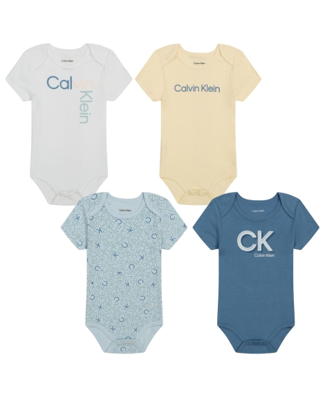 Детский набор боди Calvin Klein 4шт 1159816340 (Разные цвета 18M)