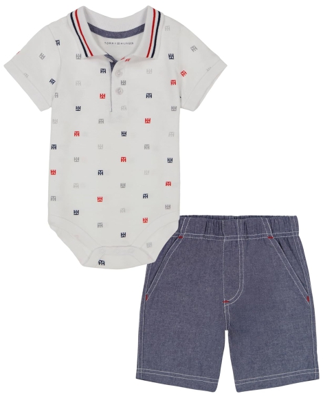 Детский комплект Tommy Hilfiger боди и шорты 1159818955 (Разные цвета 3-6M)