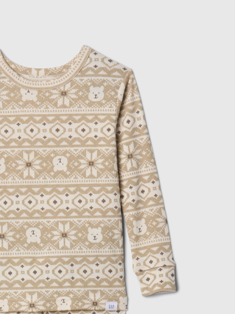 Детская пижама GAP лонгслив и штаны 1159831690 (Молочный 18-24 M)