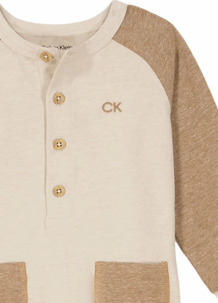 Дитячий комбінезон Calvin Klein 1159837500 (Бежевий 0-3M)