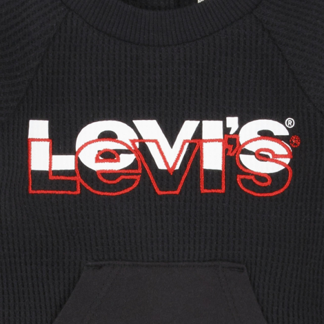 Детский комбинезон Levi's из вафельной ткани 1159837584 (Черный 80-86)