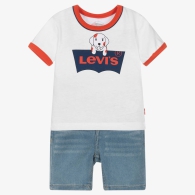 Детский комплект Levi's футболка и шорты 1159815122 (Белый 24M)