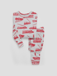 Детская пижама GAP лонгслив и штаны 1159835326 (Красный/Серый 6-12M)
