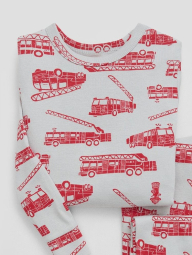 Детская пижама GAP лонгслив и штаны 1159835326 (Красный/Серый 6-12M)
