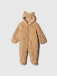 Комбинезон детский GAP из шерпы 1159836552 (Коричневый 6-12M)