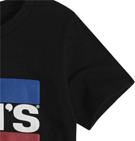 Детская футболка Levi's с логотипом 1159803554 (Черный, 86-92)