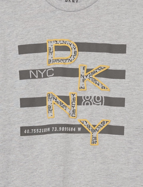Детская футболка DKNY с логотипом 1159803501 (Серый, 127-135)