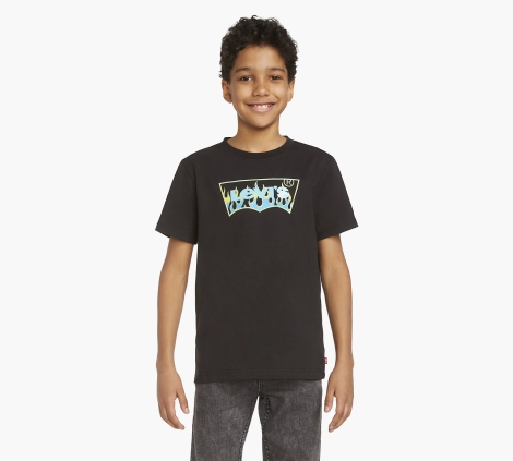 Детская футболка Levi's с логотипом 1159806722 (Черный, 128-132)