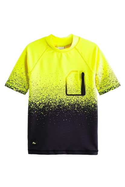 Детская футболка рашгард Sun Safe UPF 50+ Next для плавания 1159809191 (Желтый, 128)