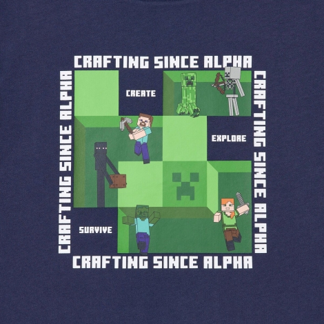 Футболка Uniqlo с принтом Minecraft 1159812787 (Синий, 9-10)