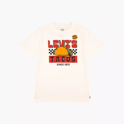 Детская футболка Levi's с принтом Fresh & Hot Tacos 1159818546 (Молочный 132-147)