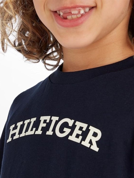 Детская футболка Tommy Hilfiger с логотипом 1159825309 (Синий M)