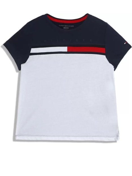 Дитяча футболка Tommy Hilfiger з логотипом 1159825341 (Білий 2-3)