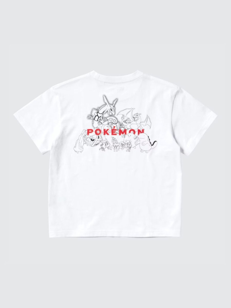 Футболка Uniqlo з принтом Pokémon A New Adventure 1159825525 (Білий 13)