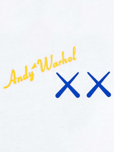 Футболка детская Uniqlo с принтом KAWS + Warhol 1159827092 (Белый 9-10)
