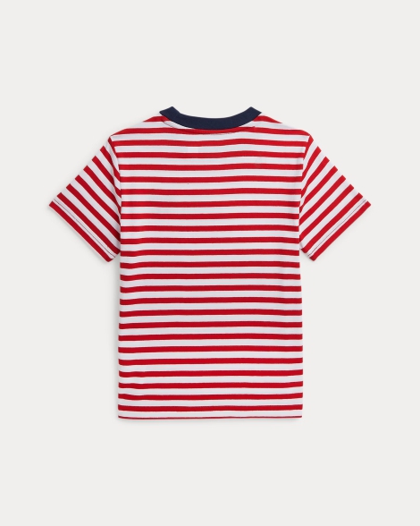 Футболка для мальчика Polo Ralph Lauren в полоску 1159827931 (Белый/Красный L)