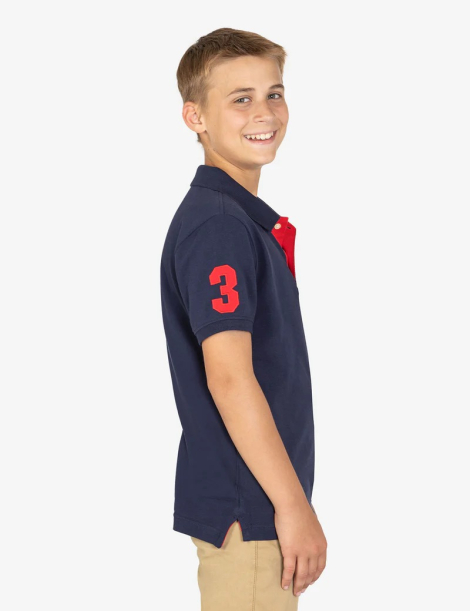Подростковая футболка-поло U.S. Polo Assn с логотипом 1159832115 (Синий XXL)