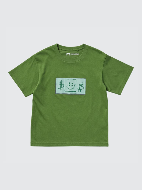 Футболка Uniqlo с принтом SpongeBob SquarePants 1159832291 (Зеленый 13)