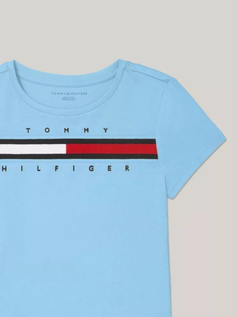 Детская футболка Tommy Hilfiger с логотипом 1159832854 (Голубой M)