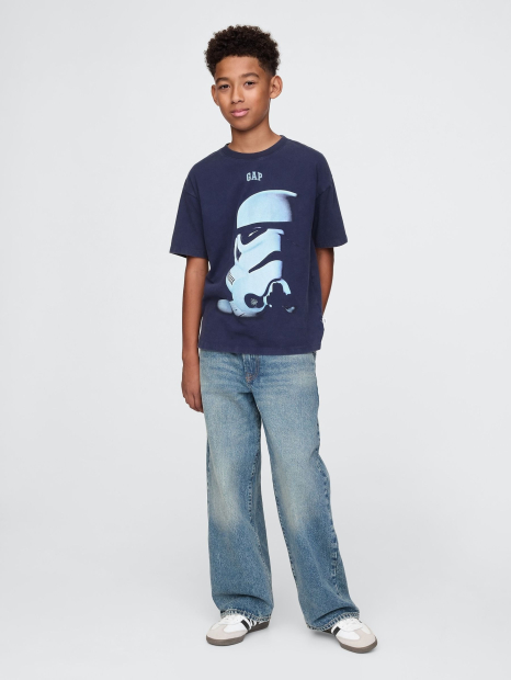 Дитяча футболка Star Wars GAP 1159835175 (Синій L)