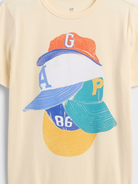 Дитяча футболка GAP з принтом 1159835974 (Жовтий XL)