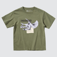 Детская футболка Uniqlo Triceratops 1159784652 (Зеленый, 155-165)
