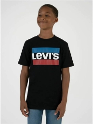 Детская футболка Levi's с логотипом 1159801527 (Черный, 128-132)