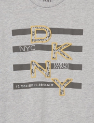 Детская футболка DKNY с логотипом 1159803501 (Серый, 127-135)