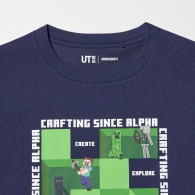 Футболка Uniqlo с принтом Minecraft 1159812787 (Синий, 9-10)