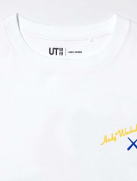 Футболка детская Uniqlo с принтом KAWS + Warhol 1159827092 (Белый 9-10)