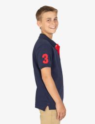 Подростковая футболка-поло U.S. Polo Assn с логотипом 1159832111 (Синий L)