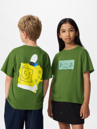 Футболка Uniqlo с принтом SpongeBob SquarePants 1159832291 (Зеленый 13)