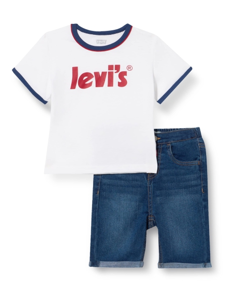 Детский комплект Levi's футболка и шорты 1159816232 (Белый 98-104)