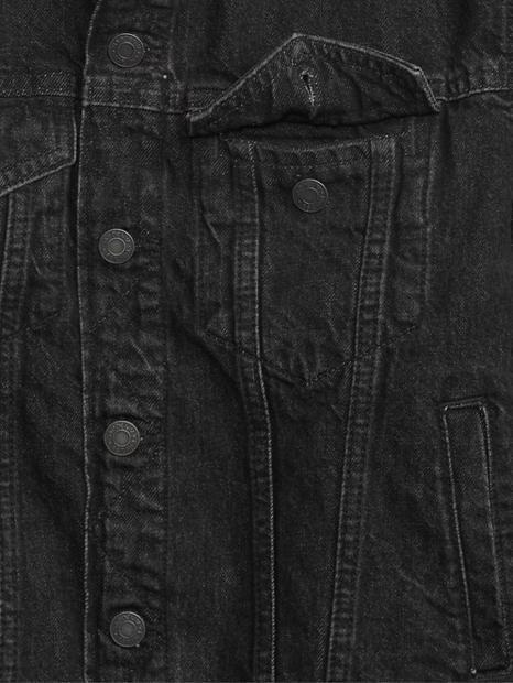 Подростковая джинсовая куртка GAP 1159836317 (Черный S)
