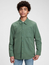 Подростковая куртка-рубашка GAP ветровка 1159761878 (Зеленый, 137-145)