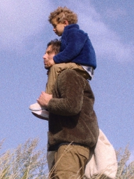 Дитяча м'яка куртка UNIQLO зі штучного хутра 1159801181 (Білий/синій, 135-145)