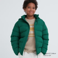 Детская стеганая куртка UNIQLO 1159802195 (Зеленый, 135-144)
