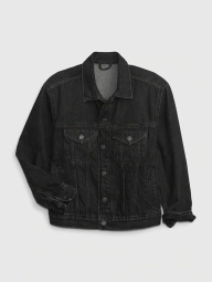 Подростковая джинсовая куртка GAP 1159836317 (Черный S)