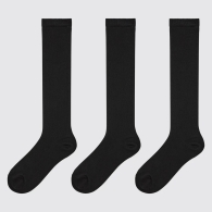 Набор детских носков UNIQLO высокие гольфы 1159797543 (Черный, 30-34)