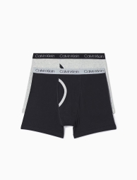 Комплект трусов-боксеров Calvin Klein для мальчиков 1159812531 (Серый/Черный, XS)