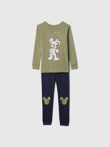 Дитяча піжама Disney Mickey Mouse GAP лонгслів та штани 1159836599 (Синій/Зелений 5)
