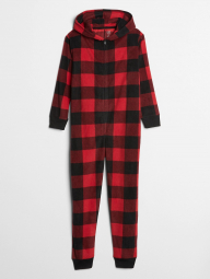 Комбинезон детский флисовый размер GAP пижама (Красный/Черный, размер 110)