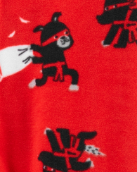 Комбинезон детский флисовый Carter's человечек пижама art963268 (Красный, размер 105-112)