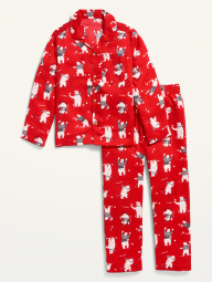 Детская пижама фланелевая Old navy штаны и рубашка 1159767460 (Красный, 138-153)