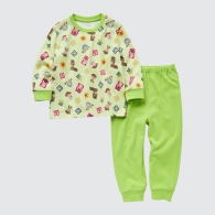 Детская пижама UNIQLO свитшот и штаны 1159807572 (Зеленый, 105-110)