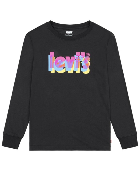 Дитяча кофта Levi's з довгими рукавами лонгслів 1159808518 (Чорний, 147-163)