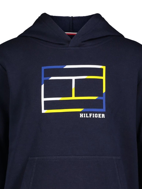 Детское худи на флисе Tommy Hilfiger с логотипом 1159819657 (Синий 3T)