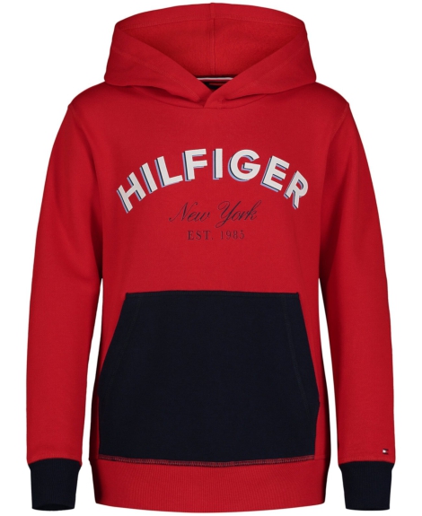 Детское худи на флисе Tommy Hilfiger с логотипом 1159820826 (Красный S)