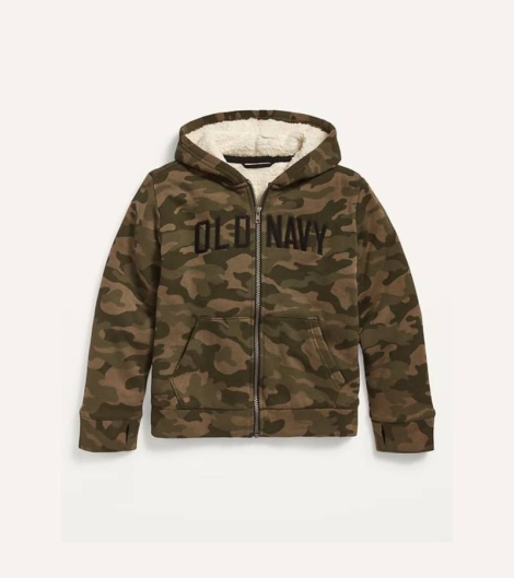 Детская толстовка с капюшоном Old Navy на меху 1159821295 (Зеленый M)